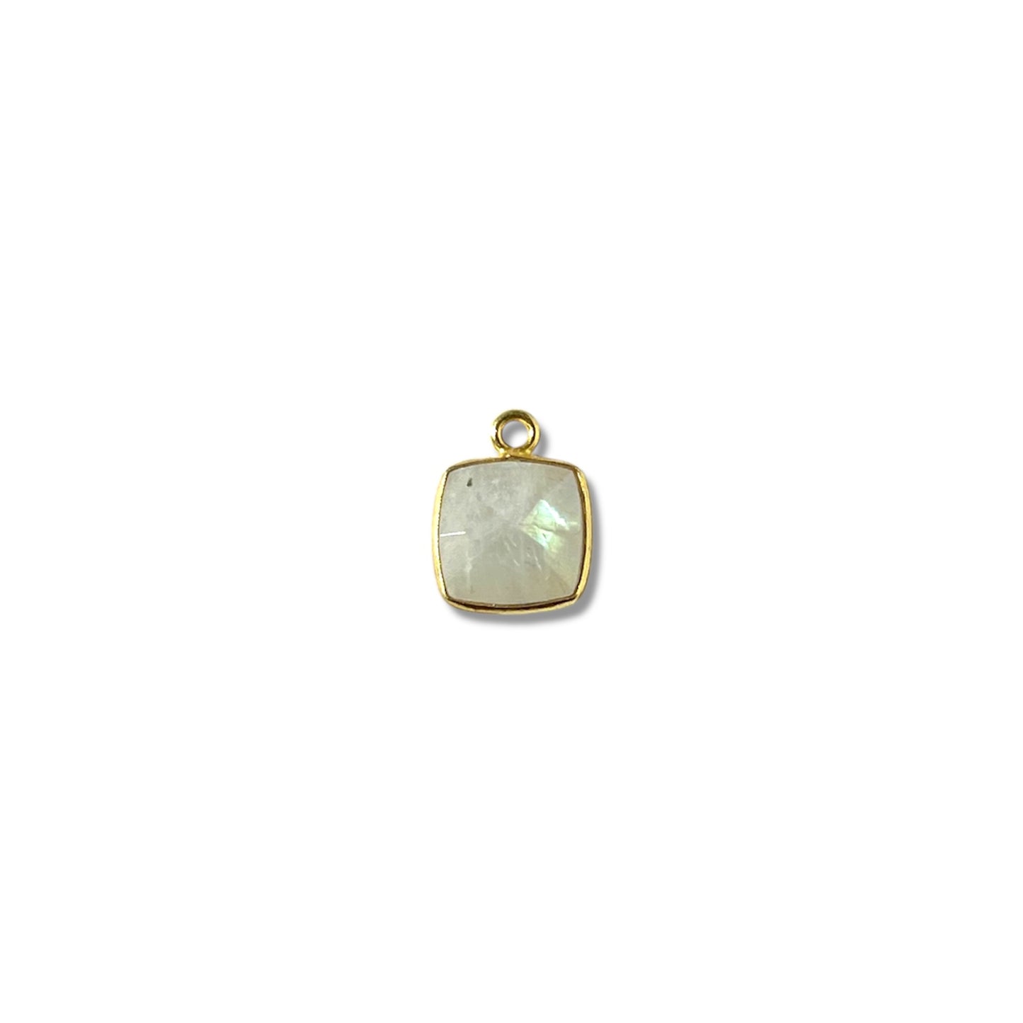 Rainbow Moonstone Faceted Charm