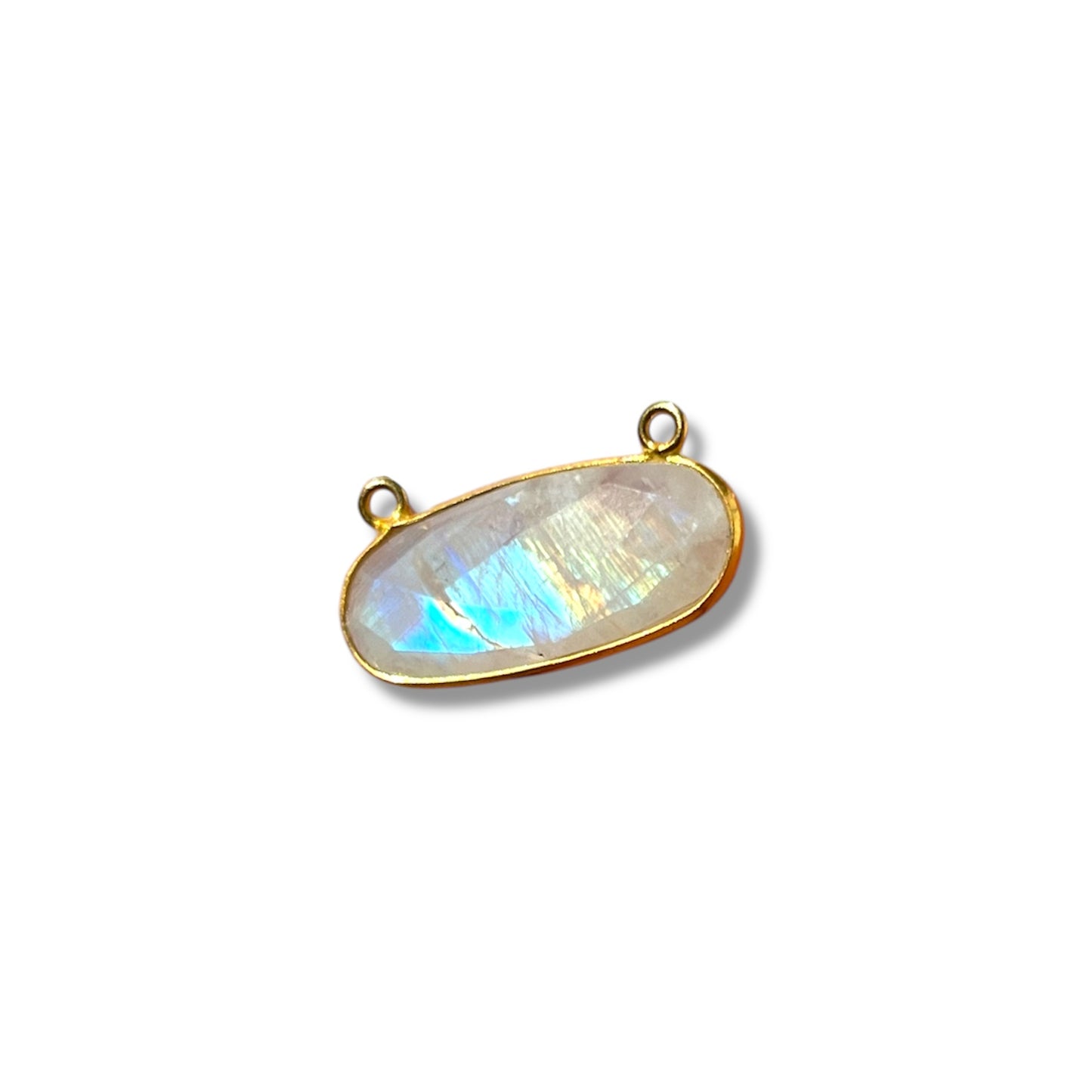 Rainbow Moonstone Faceted Charm