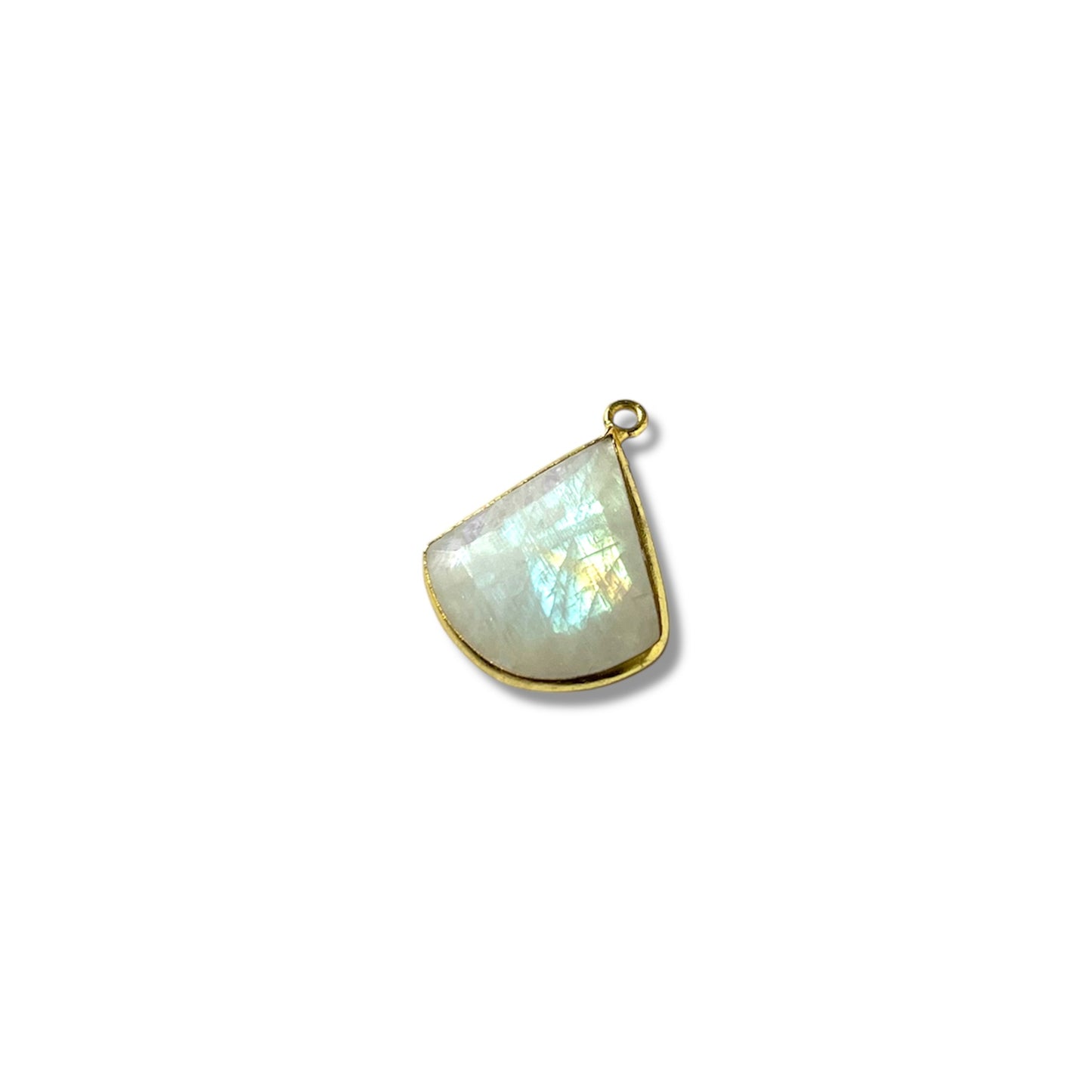 Rainbow Moonstone Faceted Charm