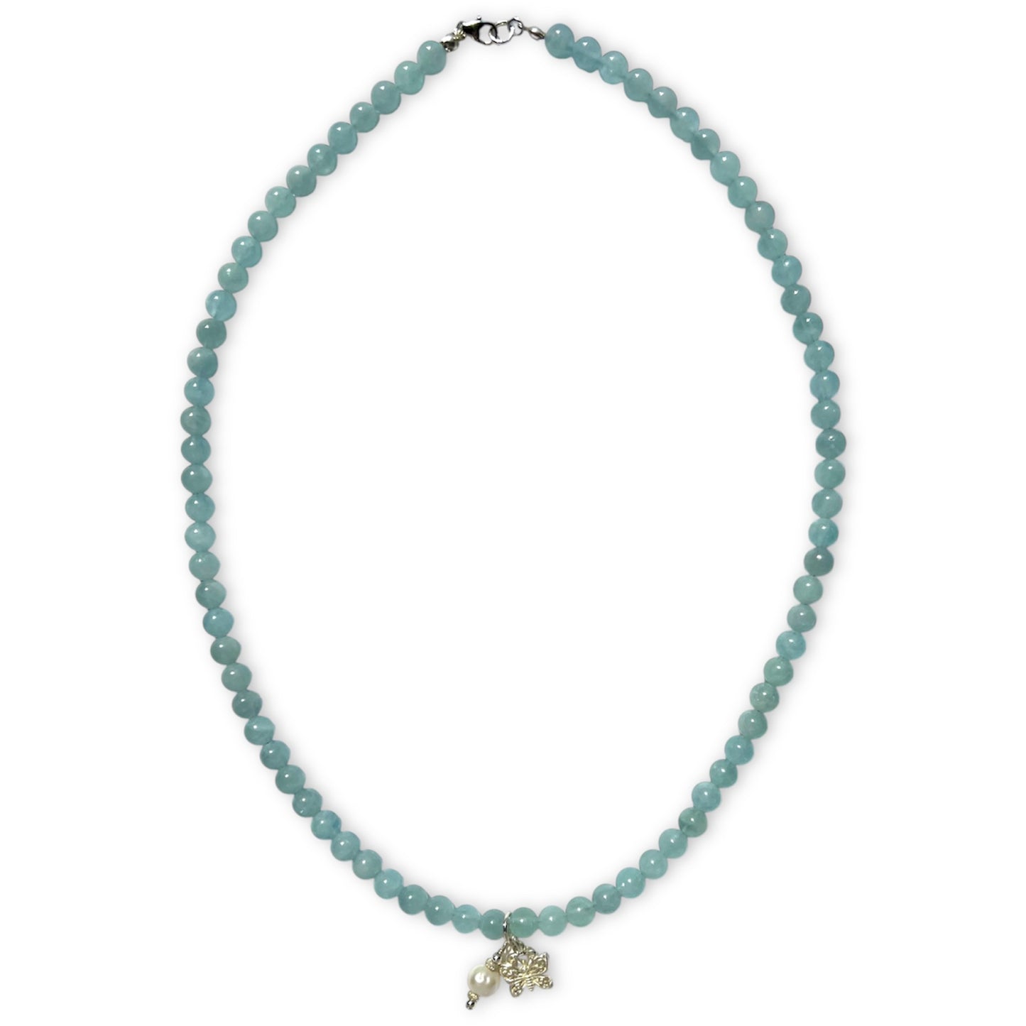 Aquamarine Charm Necklace