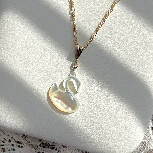 Mother of Pearl Swan Necklace