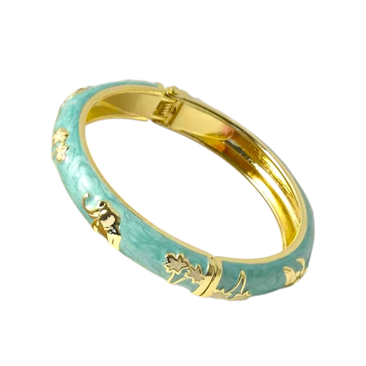 Teal Elephant Bangle