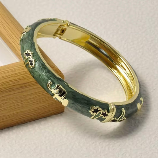 Green Elephant Bangle