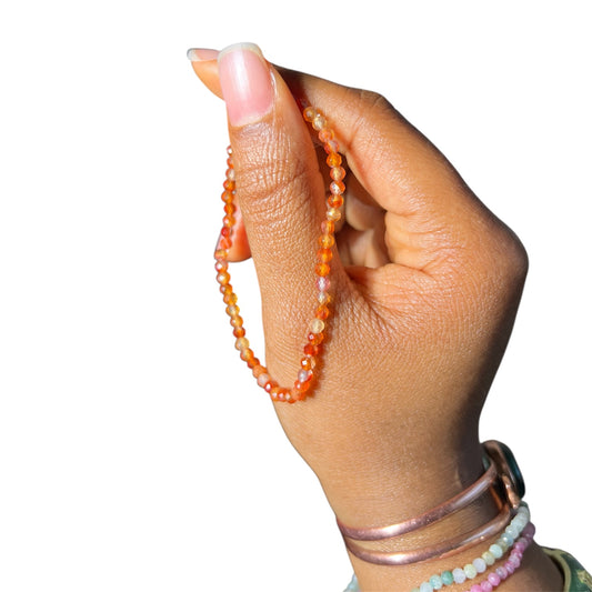 Carnelian Faceted Bracelet