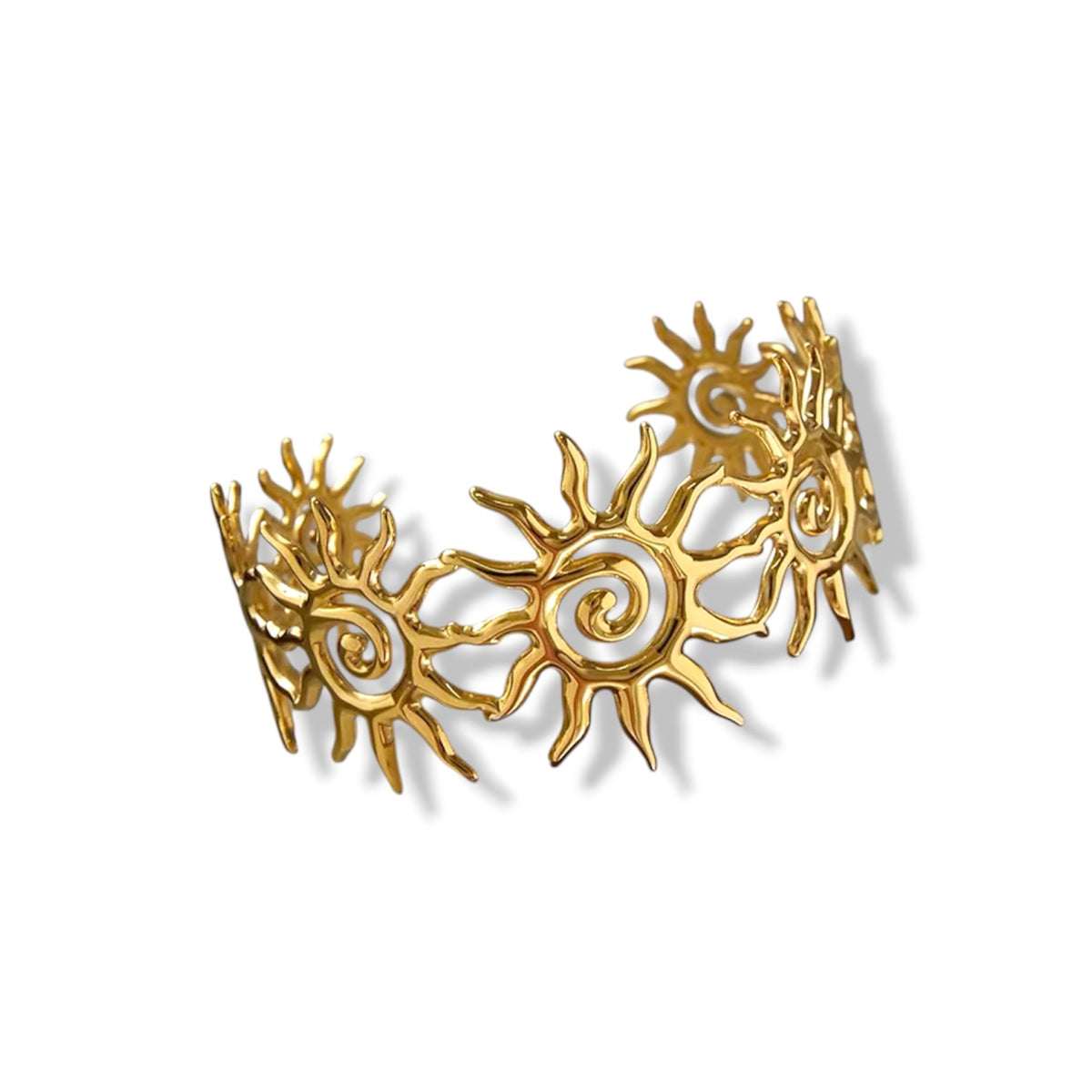 Spiral Sun Cuff Bracelet