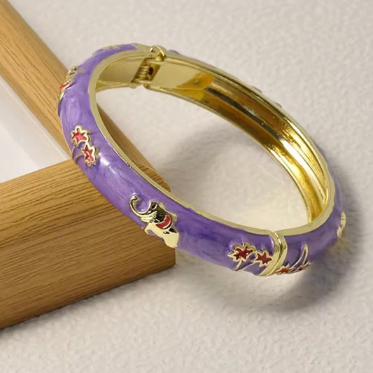 Purple Elephant Bangle