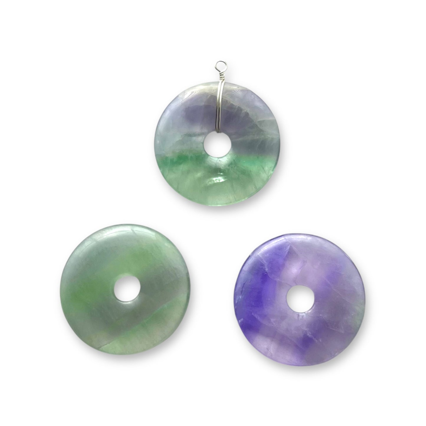 Fluorite Pi Stone Statement Charm