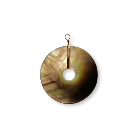 Abalone Shell Pi Stone Statement Charm