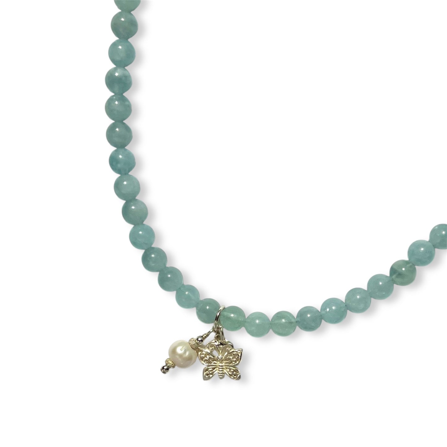 Aquamarine Charm Necklace