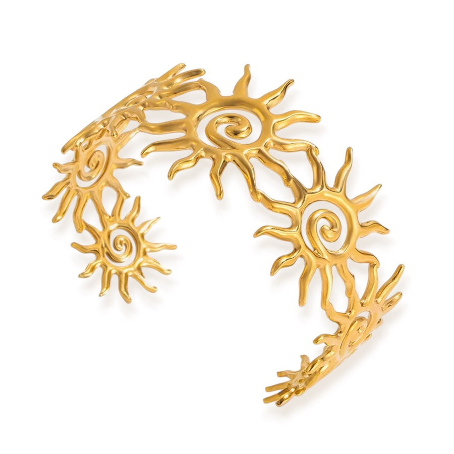 Spiral Sun Cuff Bracelet