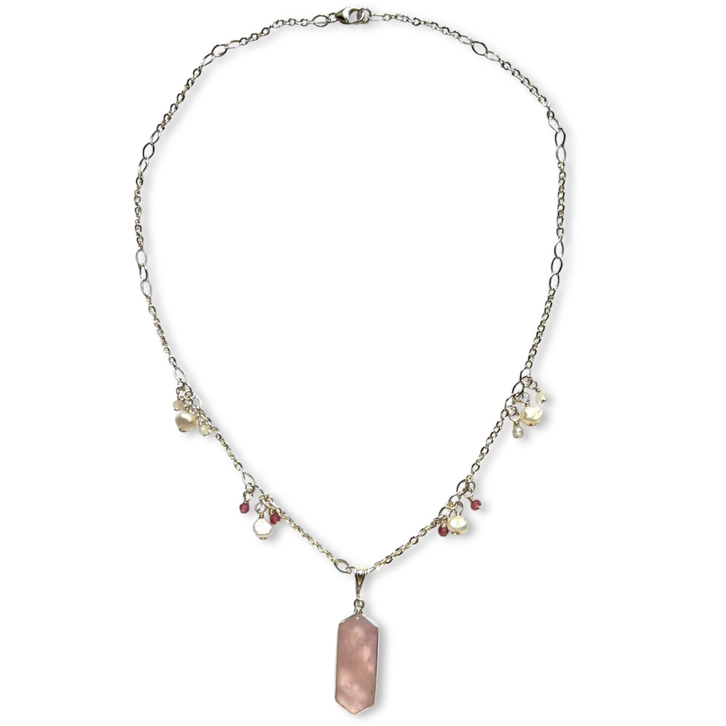Rose Quartz Charm Necklace