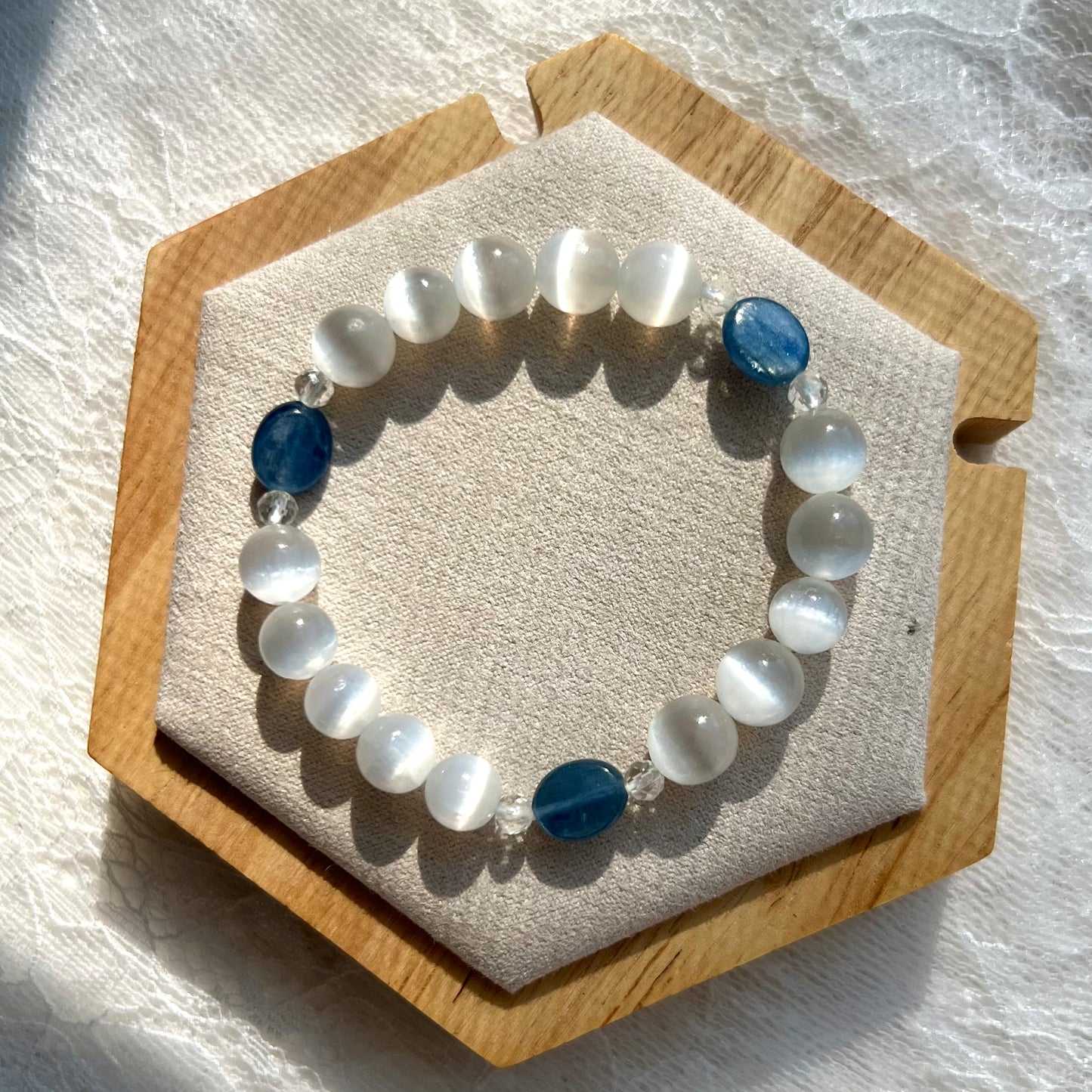Selenite x Blue Kyanite Bracelet