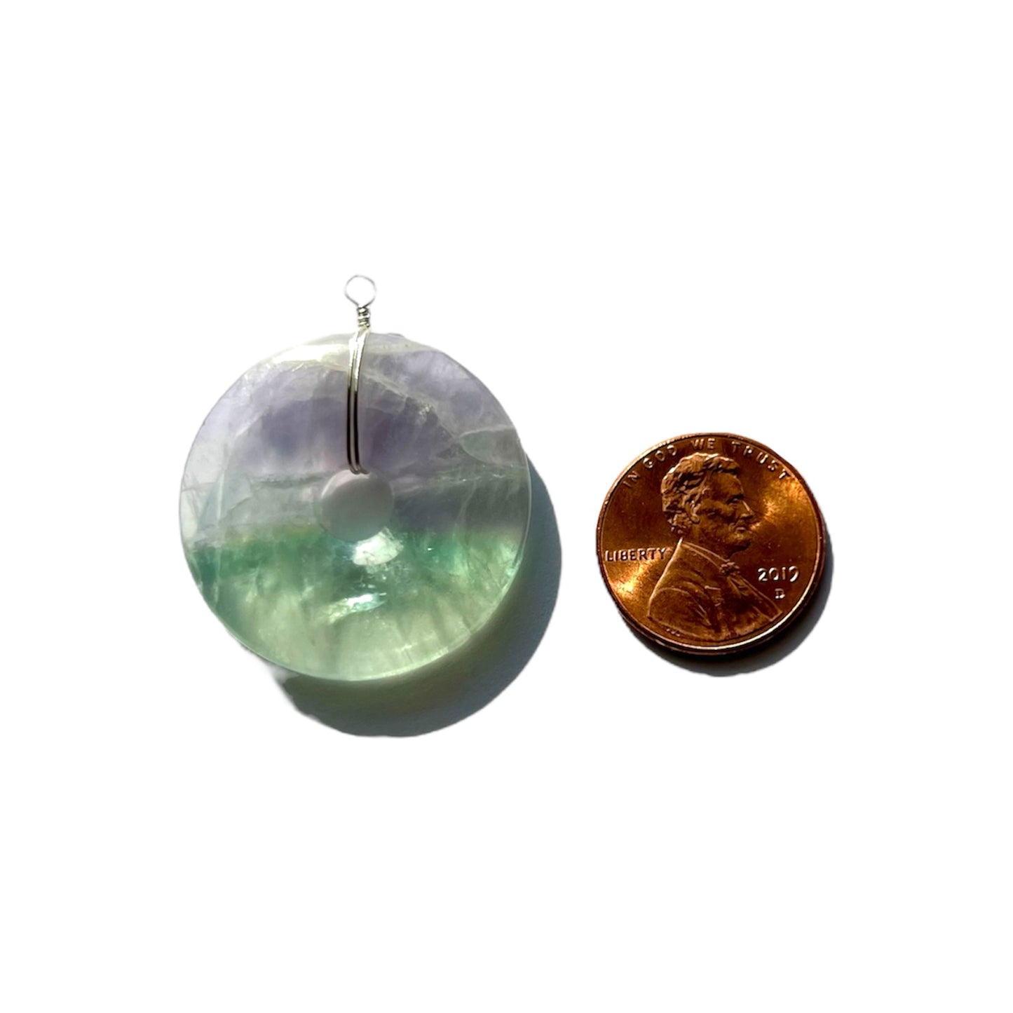 Fluorite Pi Stone Statement Charm