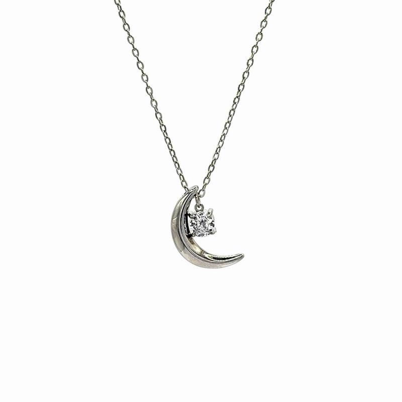 Crescent Moon Charm Necklace