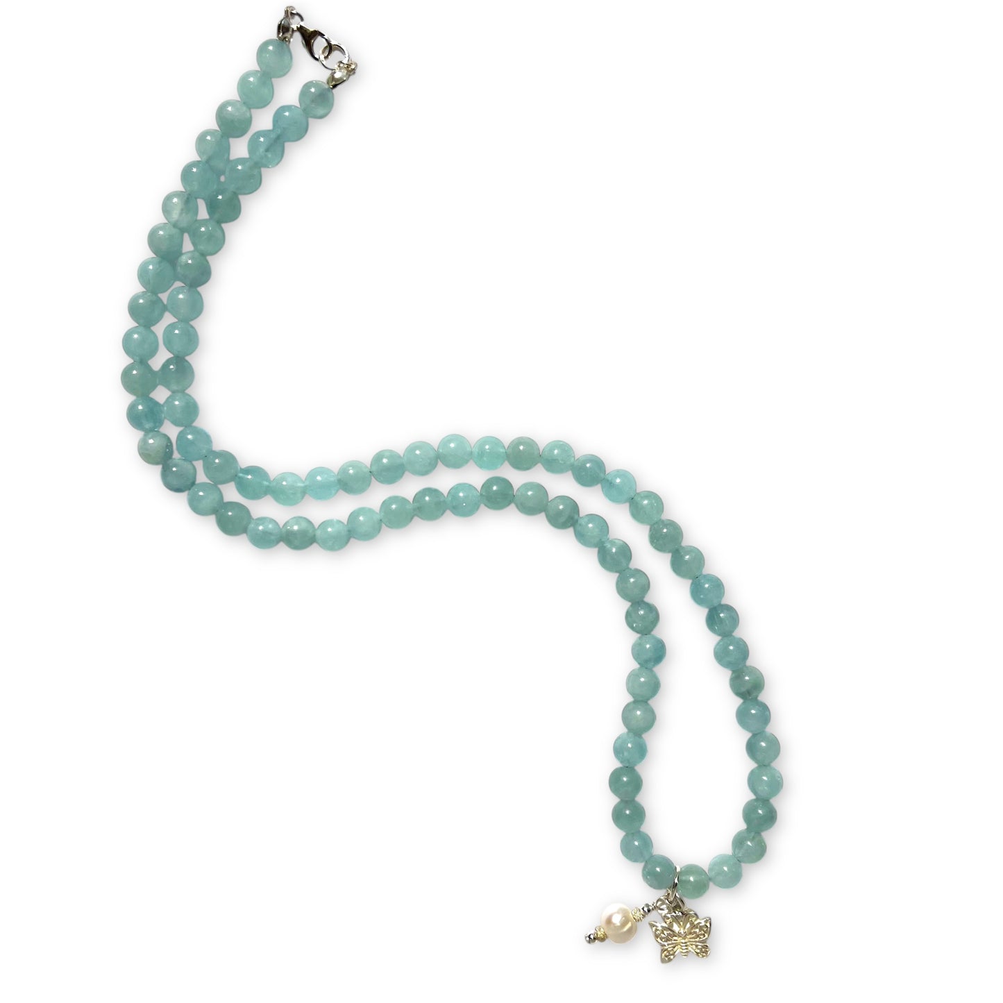 Aquamarine Charm Necklace
