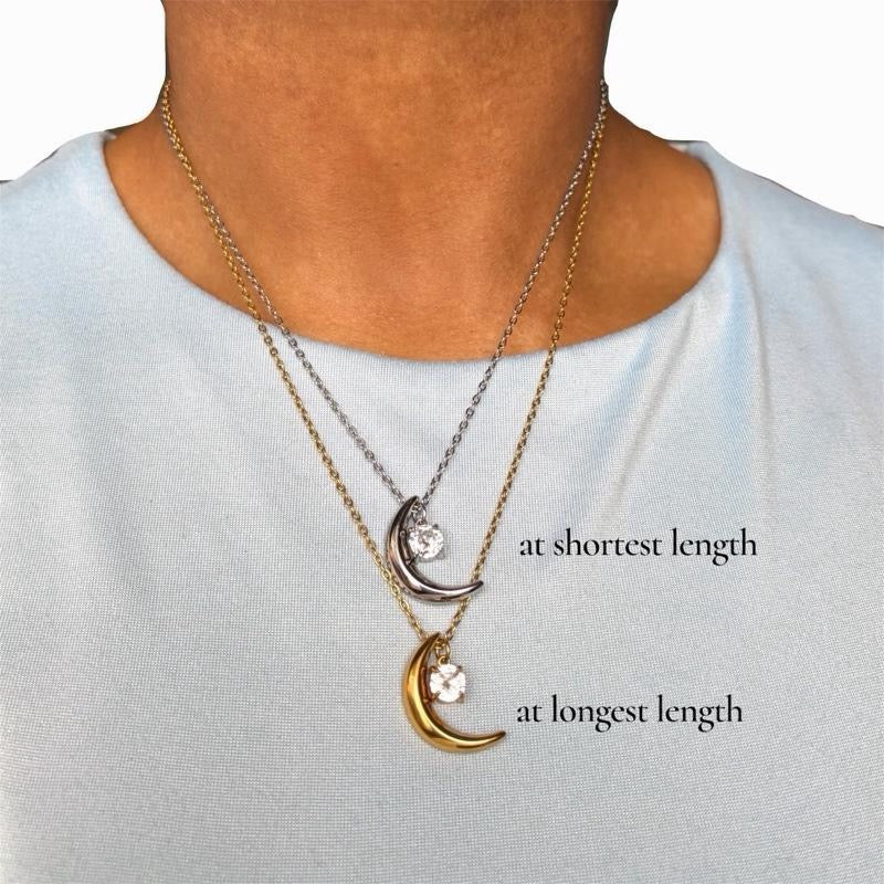 Crescent Moon Charm Necklace