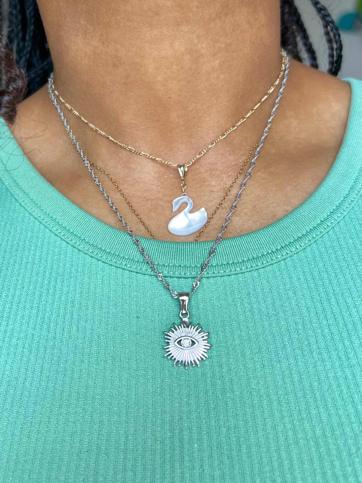 Evil Eye Sunburst Necklace