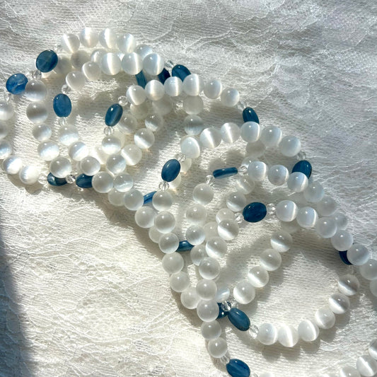 Selenite x Blue Kyanite Bracelet