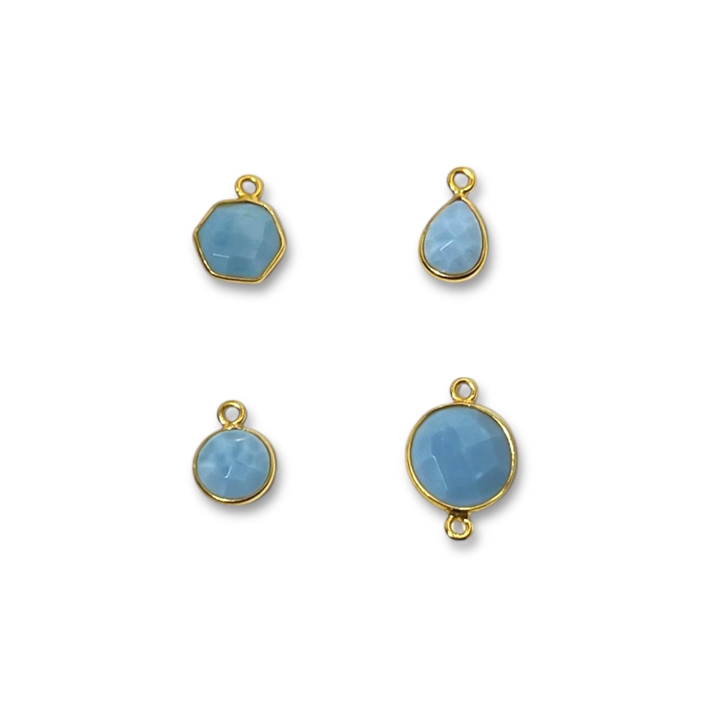 Blue Opal Faceted Charm