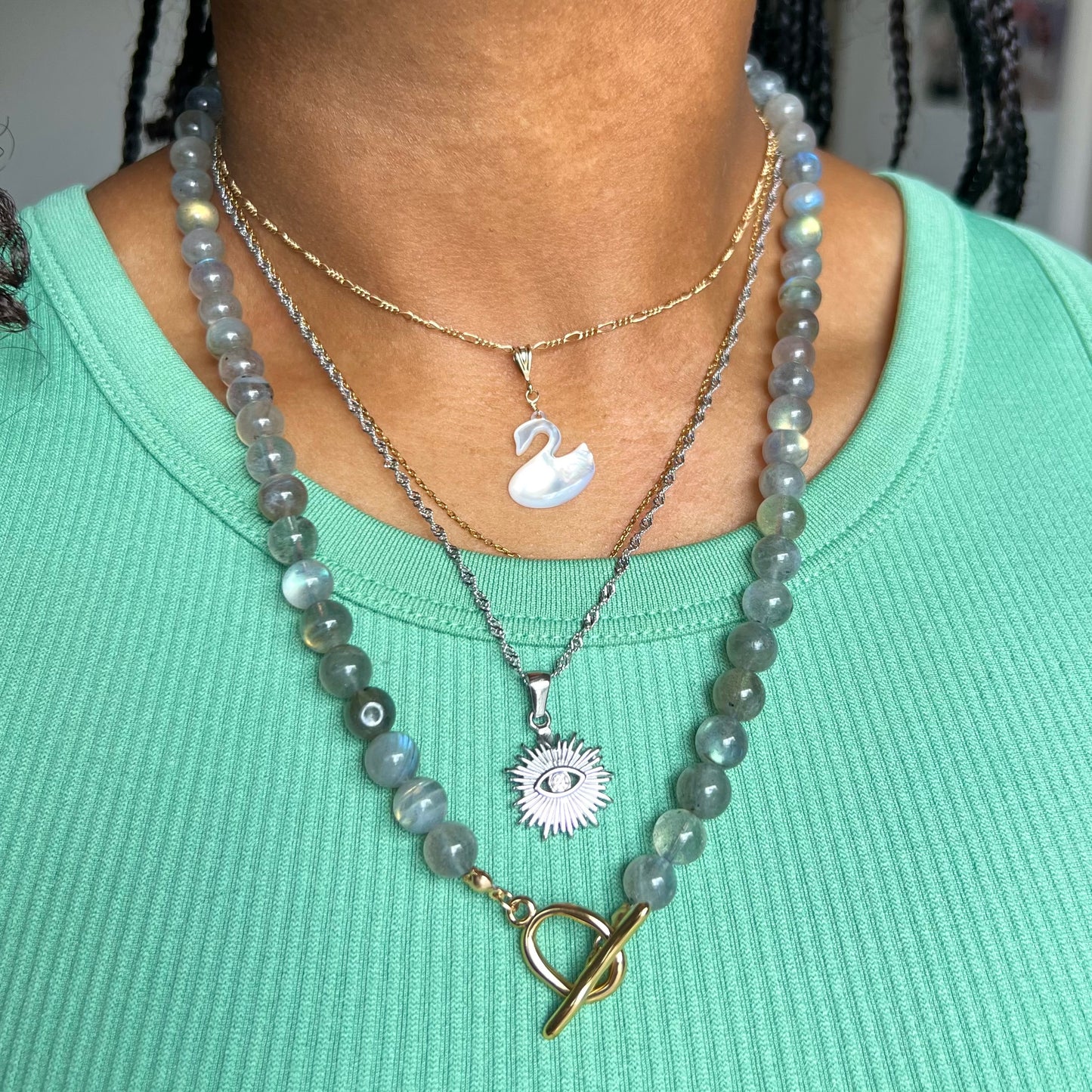 Labradorite Toggle Necklace